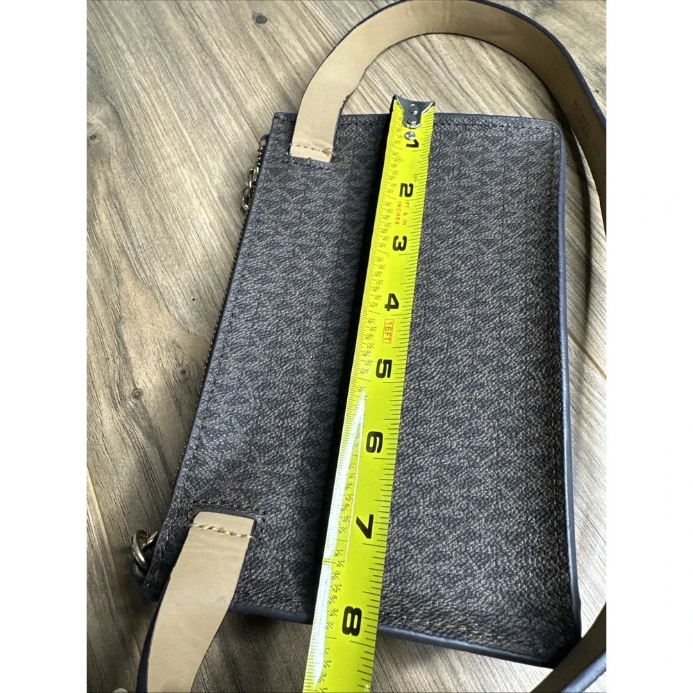 Michael KORS MK Signature Logo‎ Pull Chain Belt Bag Fanny Pack Chocolate